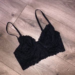 Black lace bralette